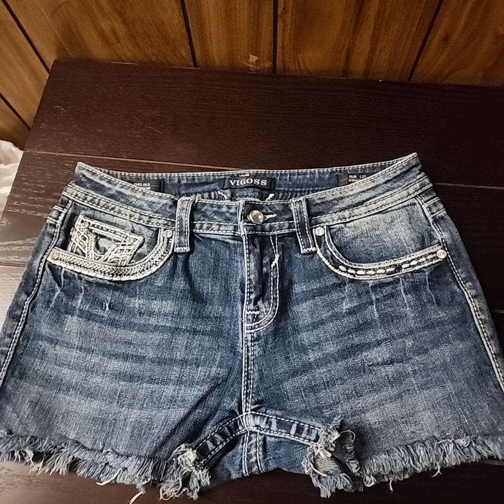 Vigoss Distressed Blue Jean Shorts